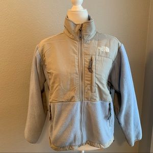 north face denali sweater baby blue